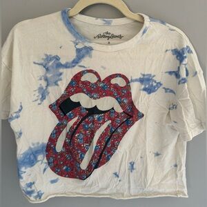 The Rolling Stones graphic cropped  tee